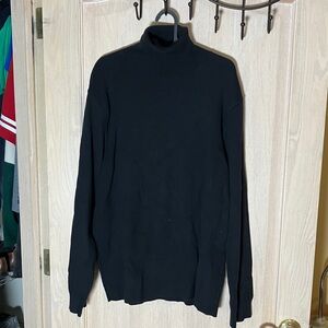 French Connection Men's Classic Black Turtleneck Sweater